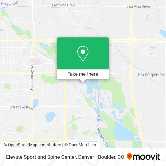 Elevate Sport and Spine Center map