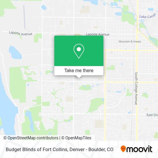 Budget Blinds of Fort Collins map