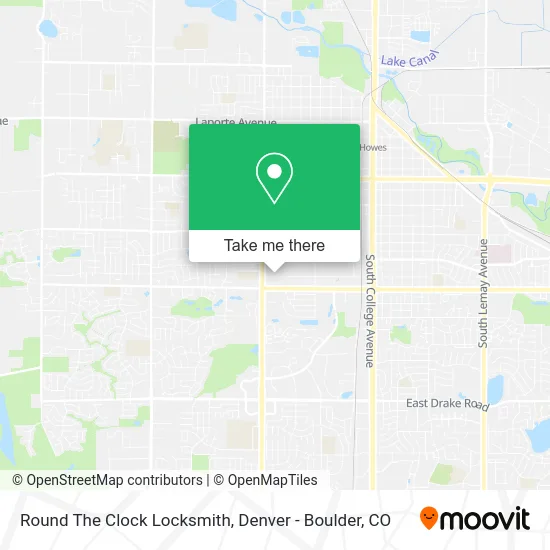 Round The Clock Locksmith map
