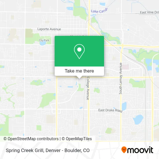 Spring Creek Grill map