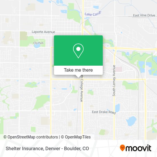 Mapa de Shelter Insurance