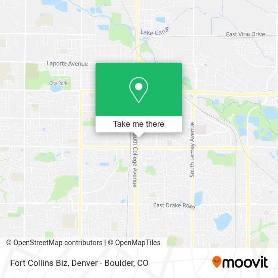 Mapa de Fort Collins Biz