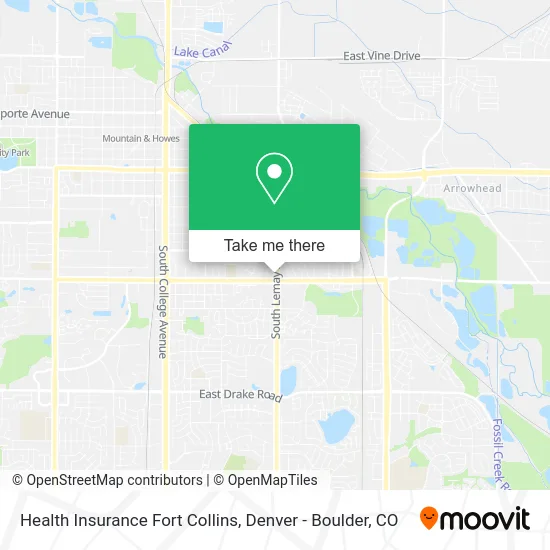 Health Insurance Fort Collins map