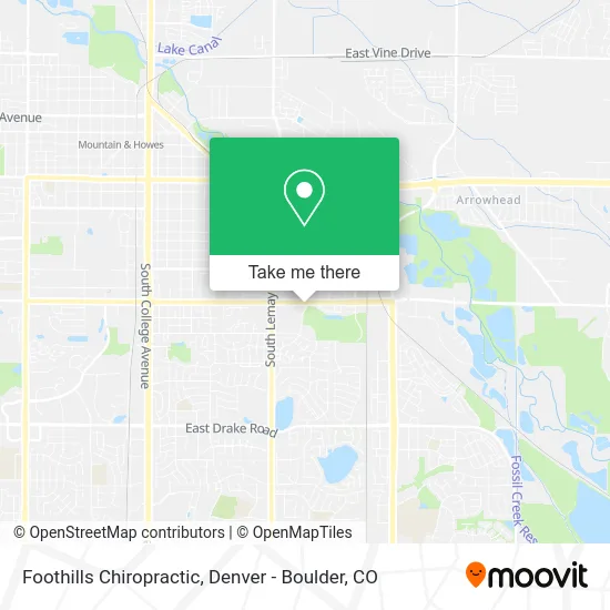 Foothills Chiropractic map