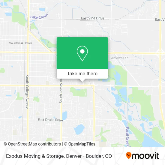 Exodus Moving & Storage map