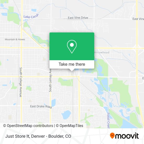 Mapa de Just Store It