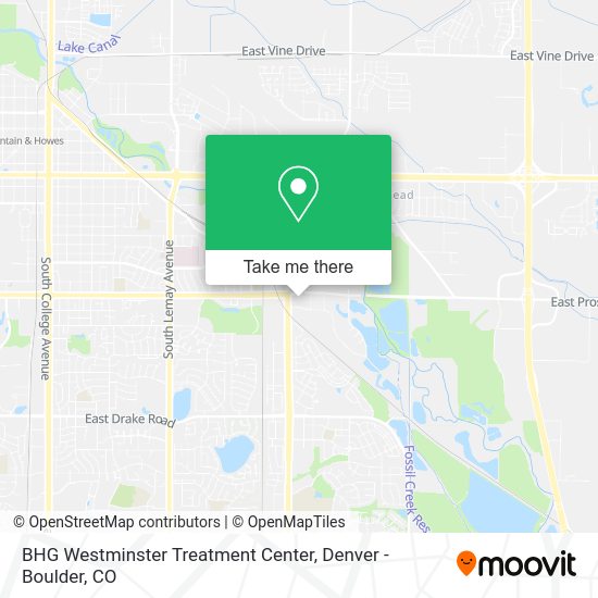 Mapa de BHG Westminster Treatment Center