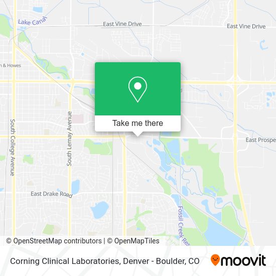 Corning Clinical Laboratories map