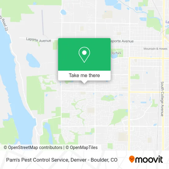 Pam's Pest Control Service map