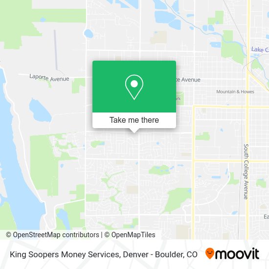 King Soopers Money Services map