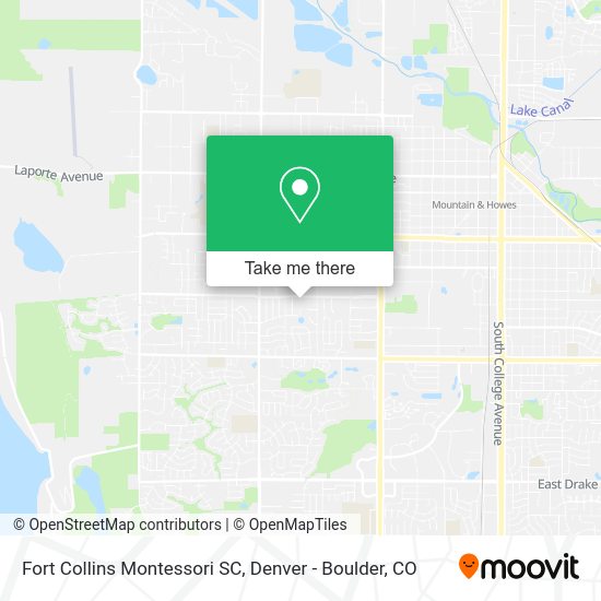 Mapa de Fort Collins Montessori SC