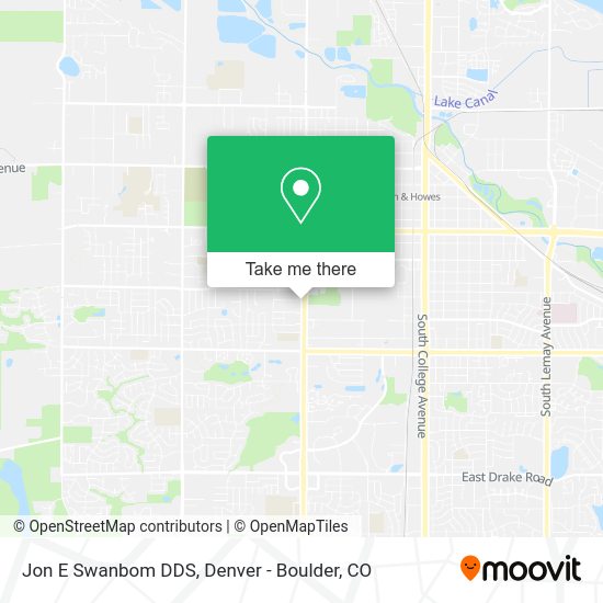 Jon E Swanbom DDS map