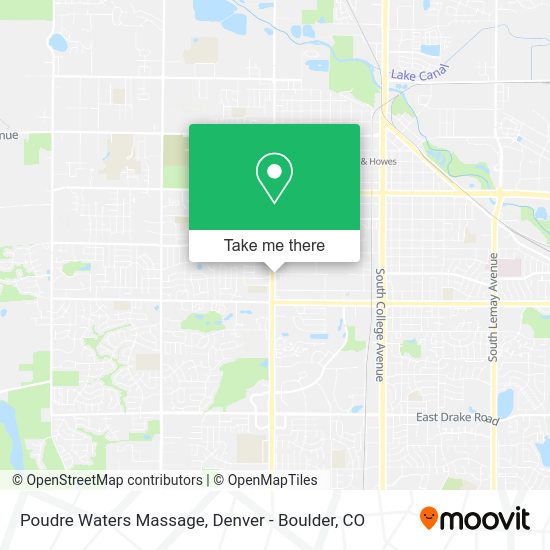 Poudre Waters Massage map