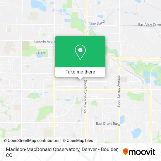 Madison-MacDonald Observatory map