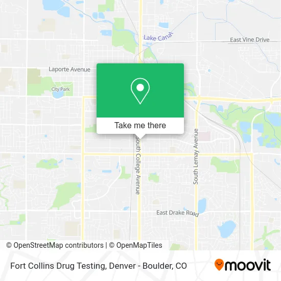 Fort Collins Drug Testing map