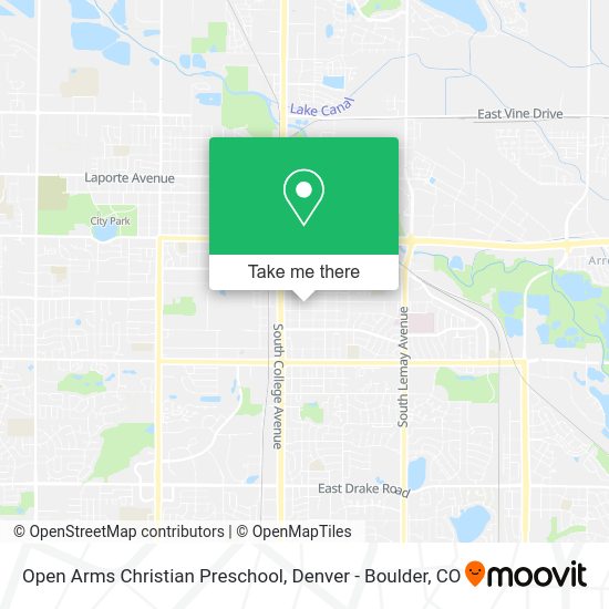 Mapa de Open Arms Christian Preschool