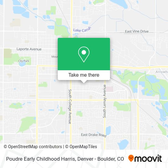 Poudre Early Childhood Harris map