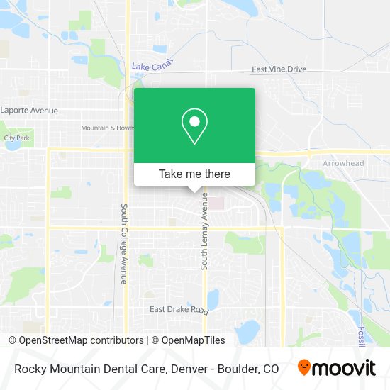 Mapa de Rocky Mountain Dental Care
