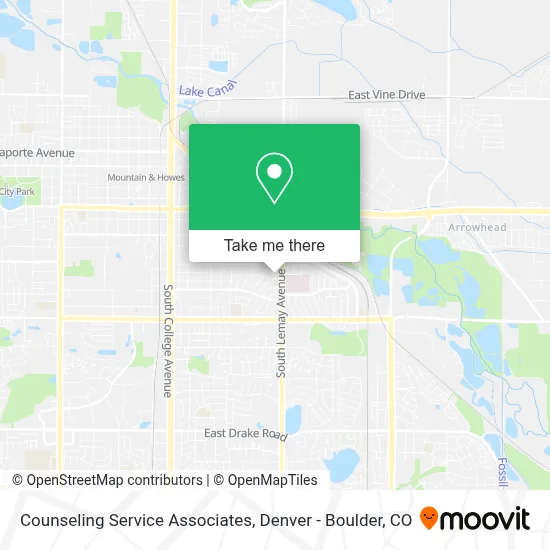 Counseling Service Associates map