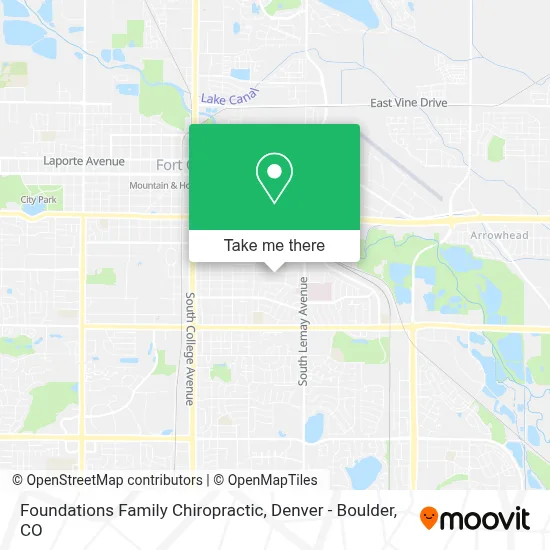 Foundations Family Chiropractic map