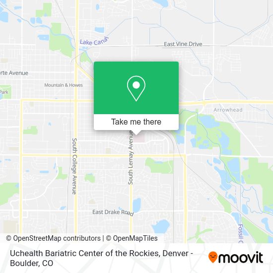 Mapa de Uchealth Bariatric Center of the Rockies