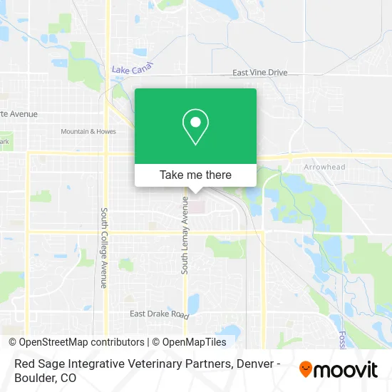 Red Sage Integrative Veterinary Partners map