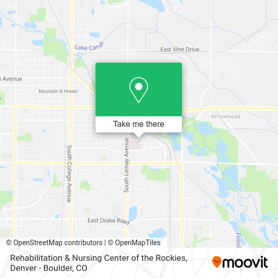 Rehabilitation & Nursing Center of the Rockies map