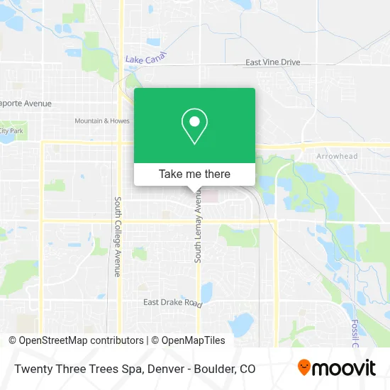 Twenty Three Trees Spa map