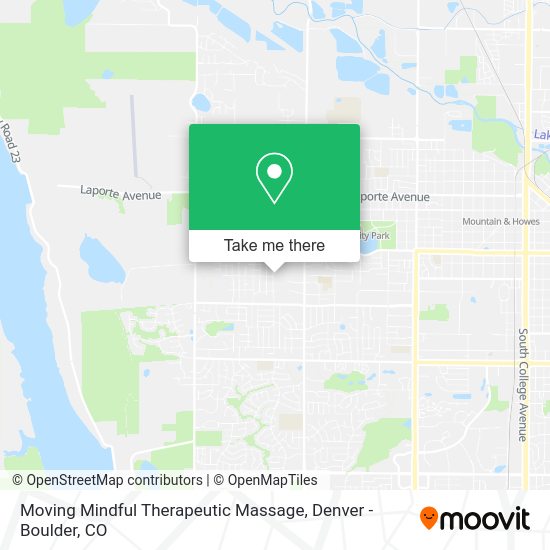 Moving Mindful Therapeutic Massage map