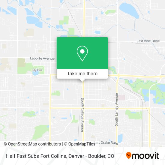 Mapa de Half Fast Subs Fort Collins