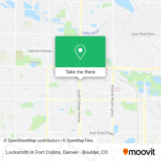 Locksmith In Fort Collins map