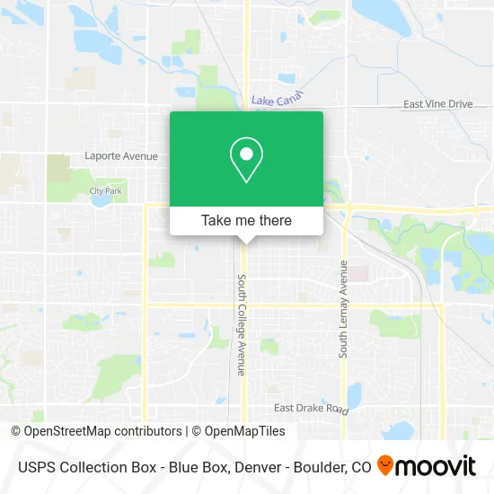 USPS Collection Box - Blue Box map