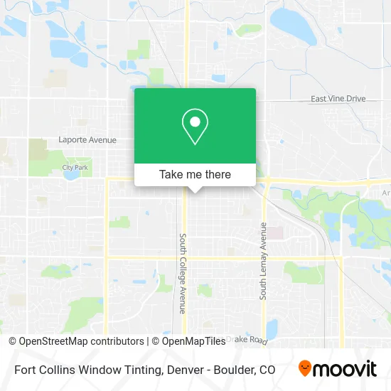 Fort Collins Window Tinting map