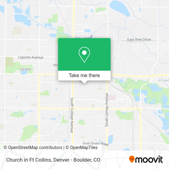 Church in Ft Collins map