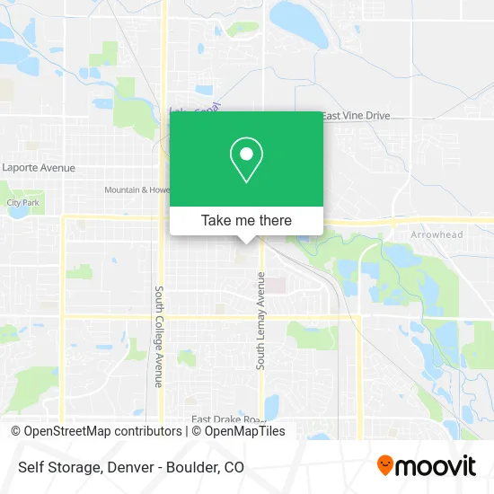 Self Storage map