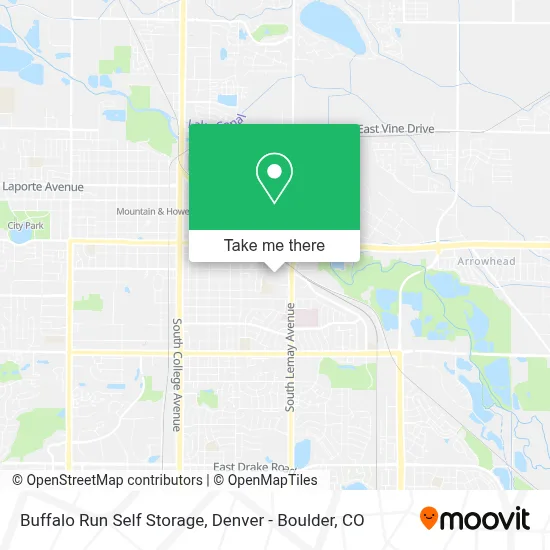 Buffalo Run Self Storage map