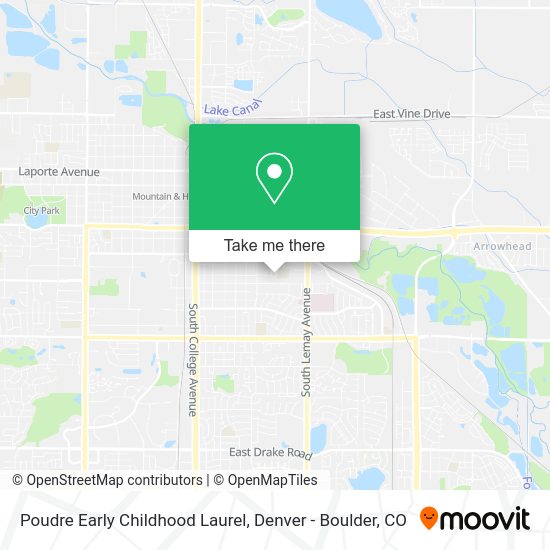 Mapa de Poudre Early Childhood Laurel