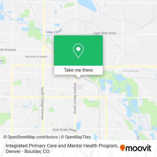 Integrated Primary Care and Mental Health Program map