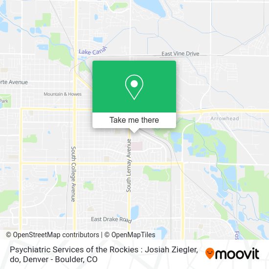 Psychiatric Services of the Rockies : Josiah Ziegler, do map