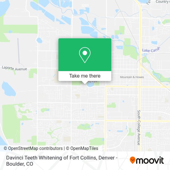 Davinci Teeth Whitening of Fort Collins map
