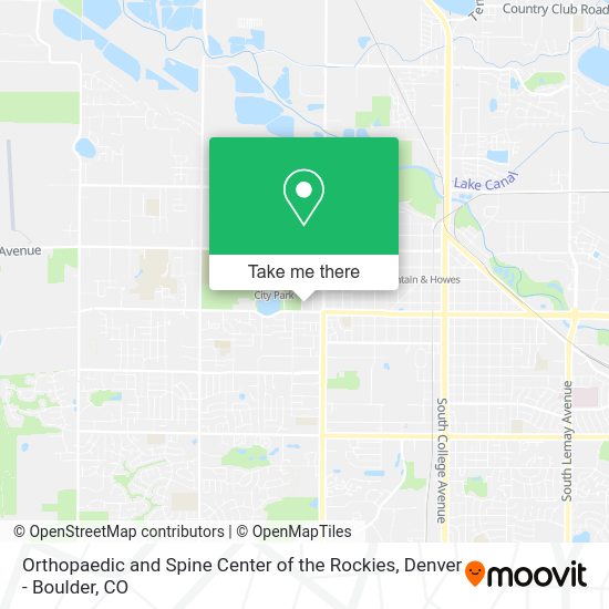 Mapa de Orthopaedic and Spine Center of the Rockies