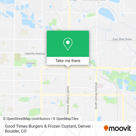Mapa de Good Times Burgers & Frozen Custard