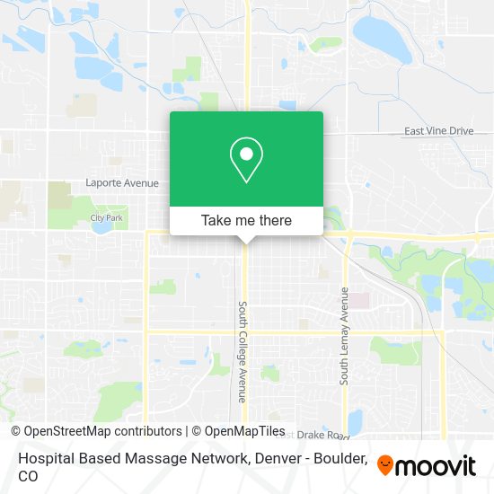 Hospital Based Massage Network map