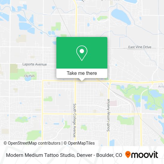 Modern Medium Tattoo Studio map