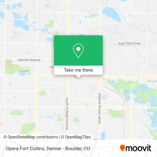 Opera Fort Collins map