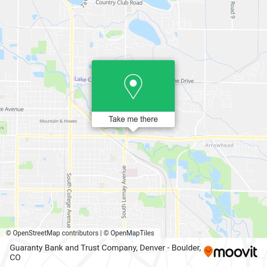 Guaranty Bank and Trust Company map