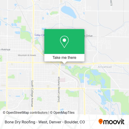 Bone Dry Roofing - West map