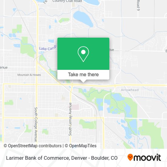 Larimer Bank of Commerce map