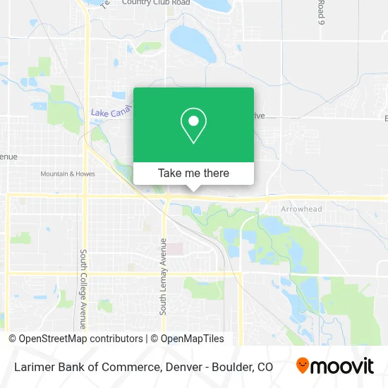 Larimer Bank of Commerce map