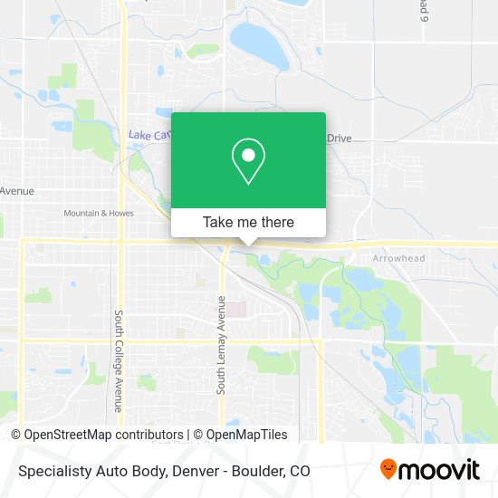 Mapa de Specialisty Auto Body